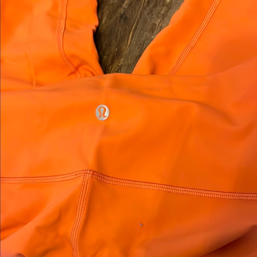 Lululemon Athletica Orange Wunder Train Leggings - Picture 2 of 6